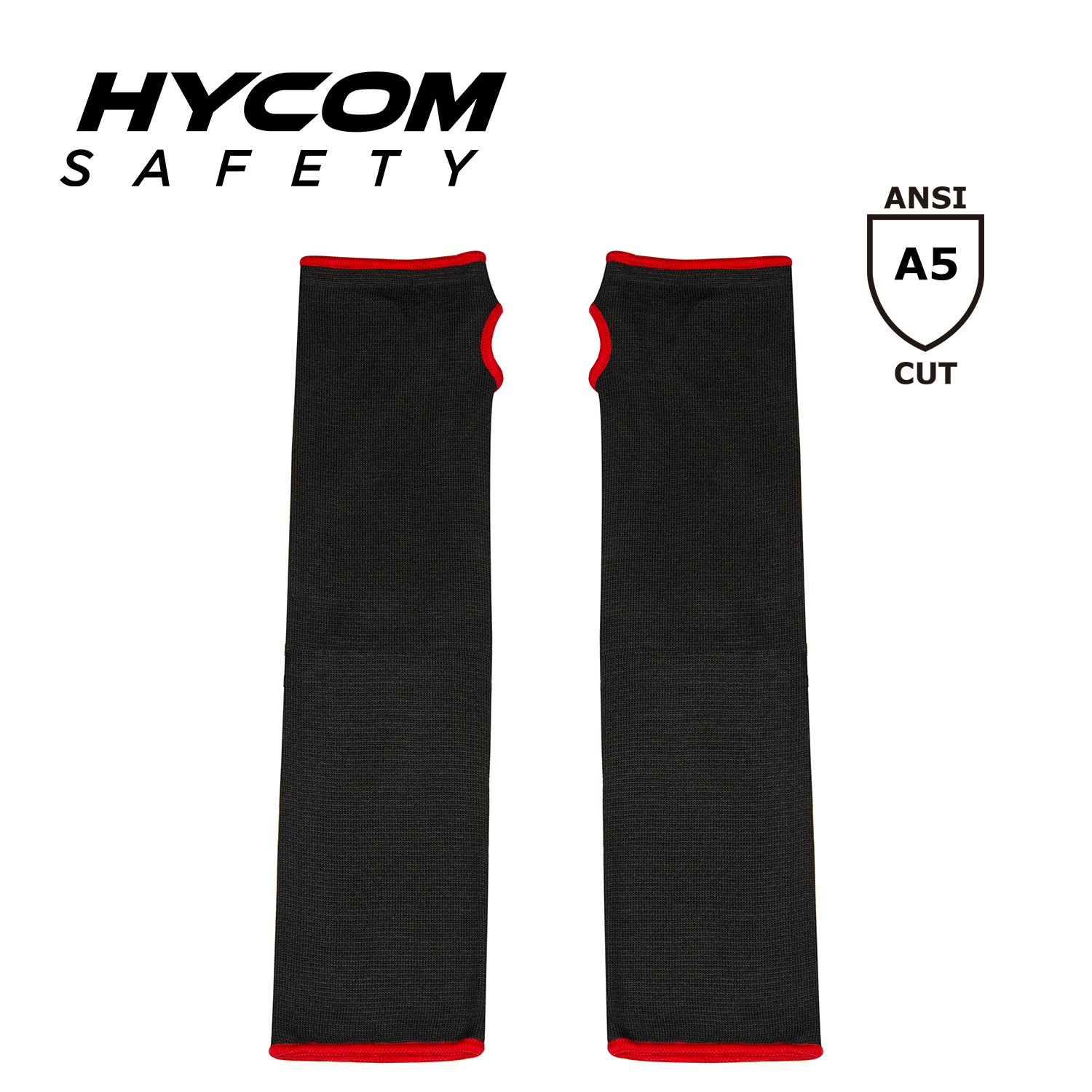 HYCOM Manga de brazo resistente a cortes ANSI 5 de la mejor calidad con ranura para el pulgar en trabajos de seguridad