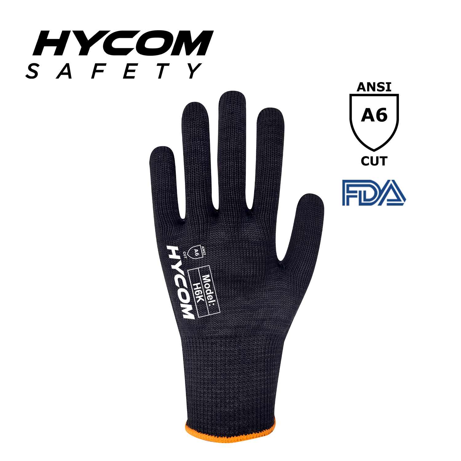 HYCOM 10G ANSI 6 Guante resistente a cortes Contacto directo con alimentos Guantes HPPE Guantes de cocina FDA