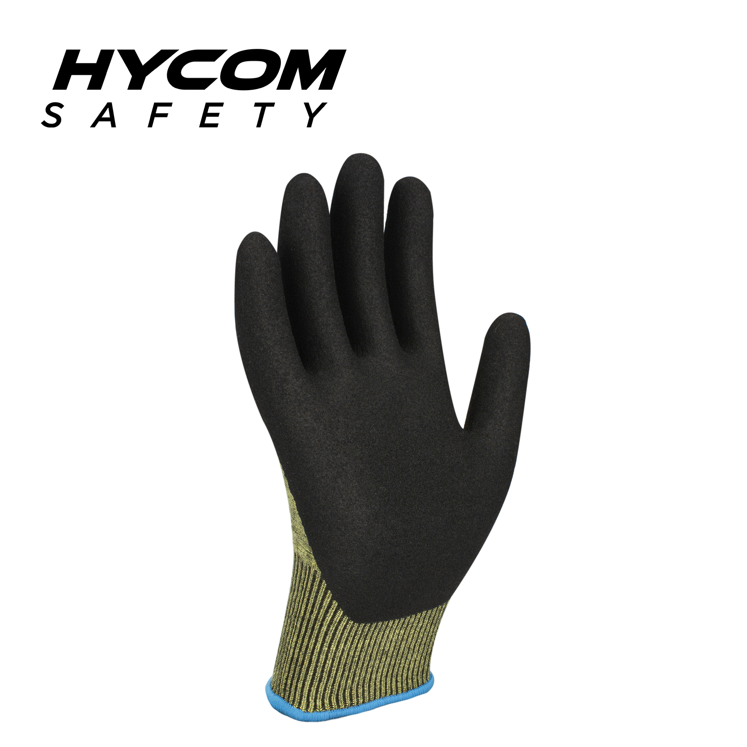 HYCOM 15G ANSI Cut 5 Guante resistente al calor recubierto con espuma de nitrilo Guante de aramida de corte alto