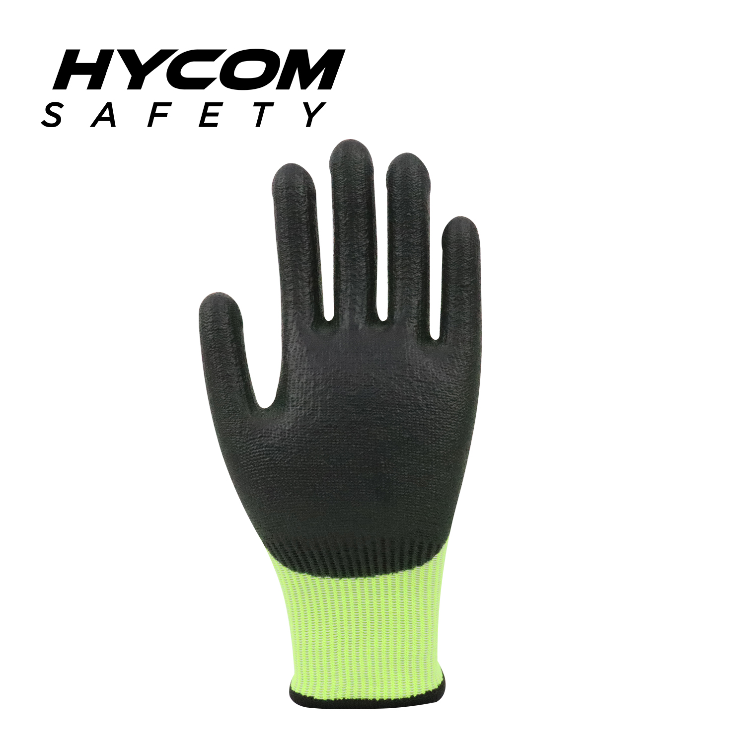 HYCOM Guante resistente a cortes 13G ANSI 4 resistente a cortes con recubrimiento de poliuretano en la palma Guantes de trabajo EPI transpirables al tacto