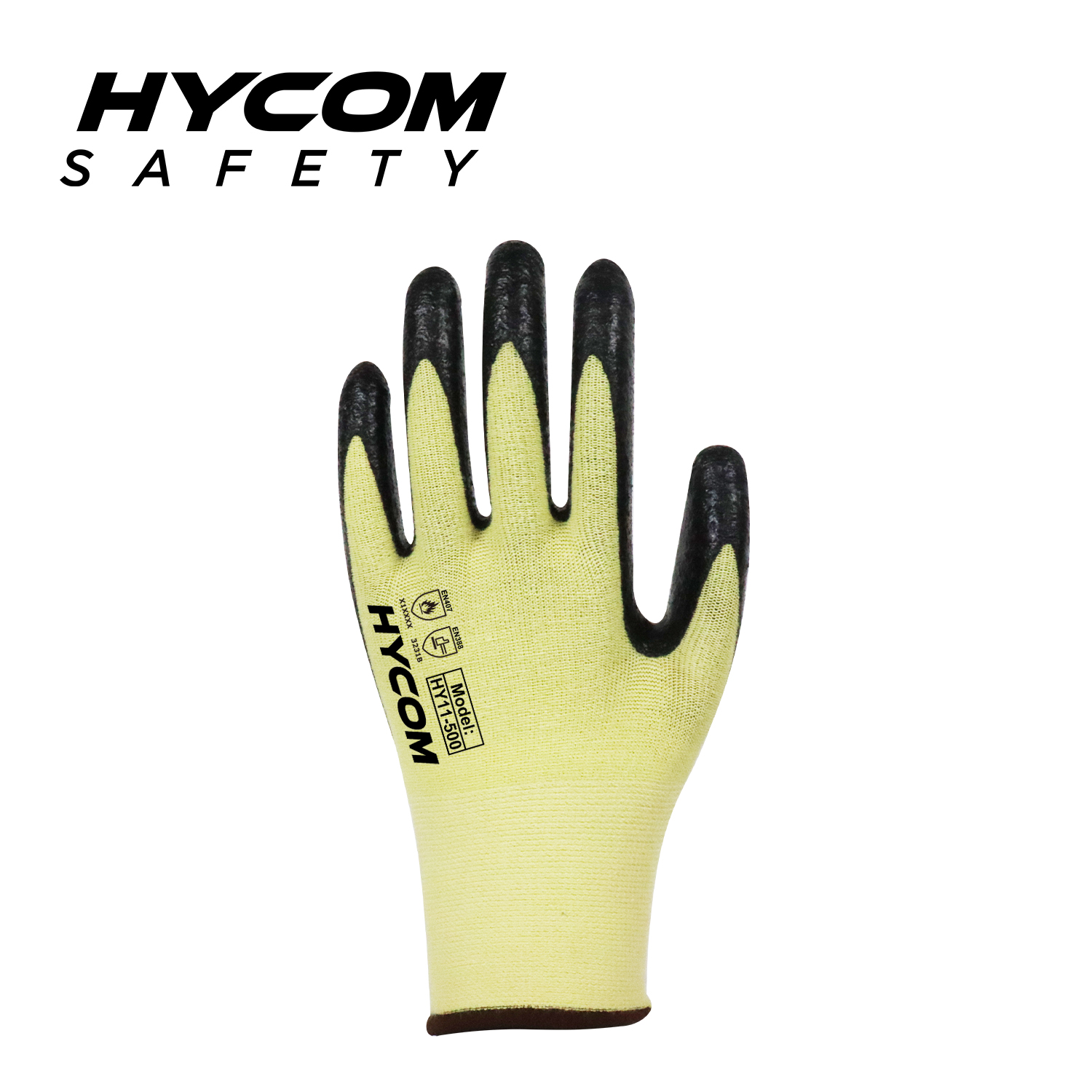 HYCOM 15G Guantes industriales versátiles con forro transpirable para mayor comodidad y destreza Guante de PPE con revestimiento de nitrilo de espuma en la palma