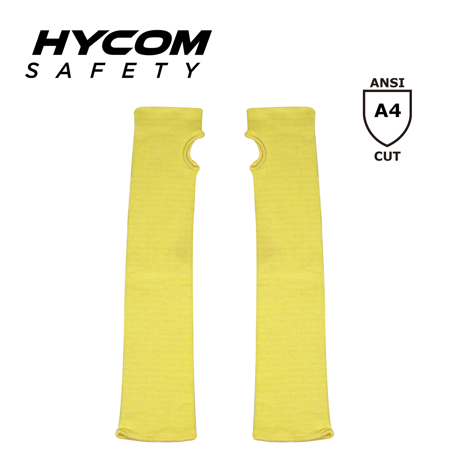 HYCOM Manga resistente al calor contra cortes de nivel D Mangas de seguridad para el trabajo con ranura para el pulgar