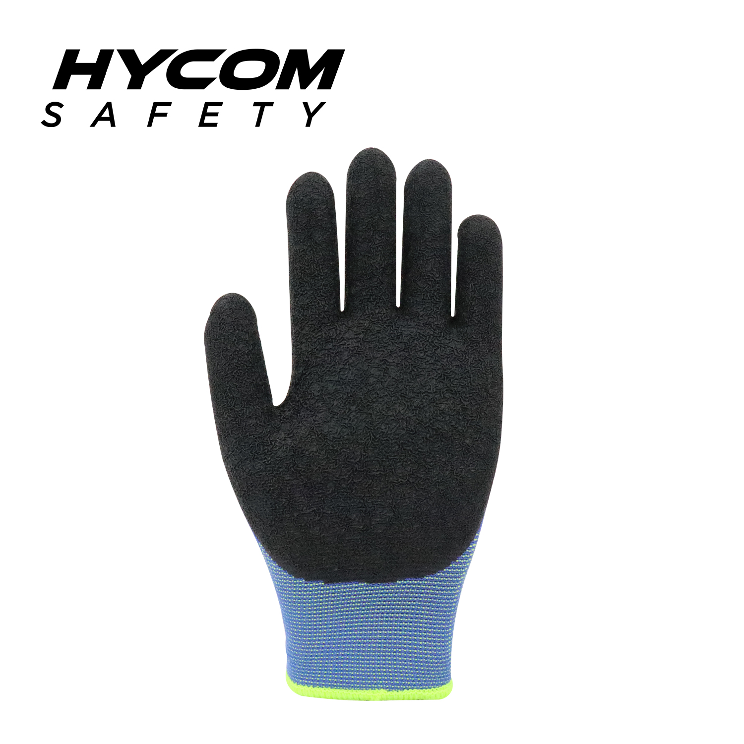 HYCOM Guantes térmicos de vellón de poliéster/acrílico con recubrimiento de látex arrugado en la palma Guantes de trabajo de gran agarre