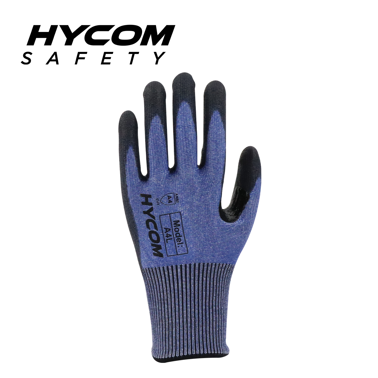 HYCOM Guante resistente a cortes 13G ANSI 4 con recubrimiento de poliuretano en la palma
