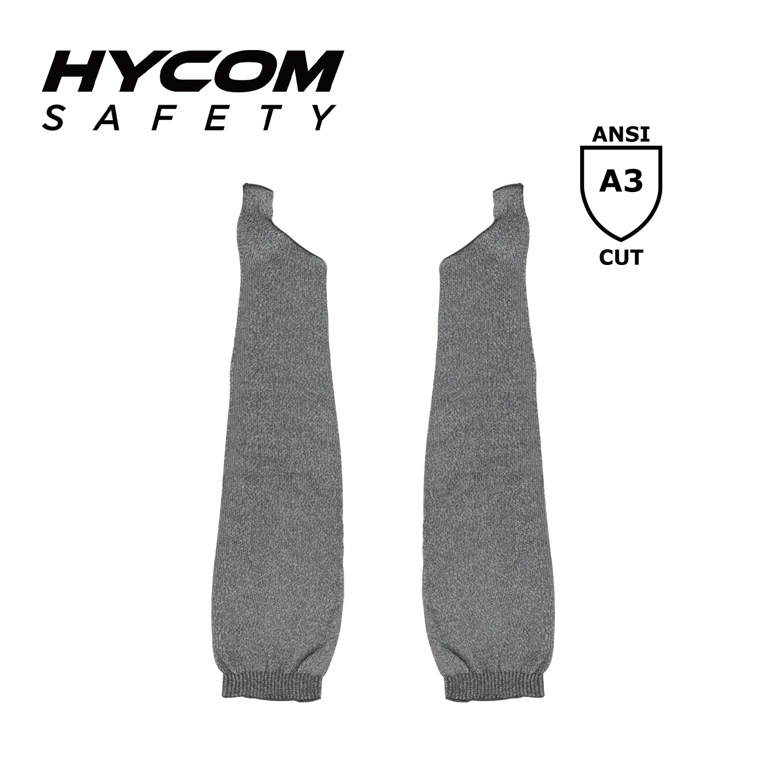 HYCOM Manga de cubierta de brazo resistente a cortes de punto tridimensional sin costuras de nivel de corte 3 para seguridad en el trabajo