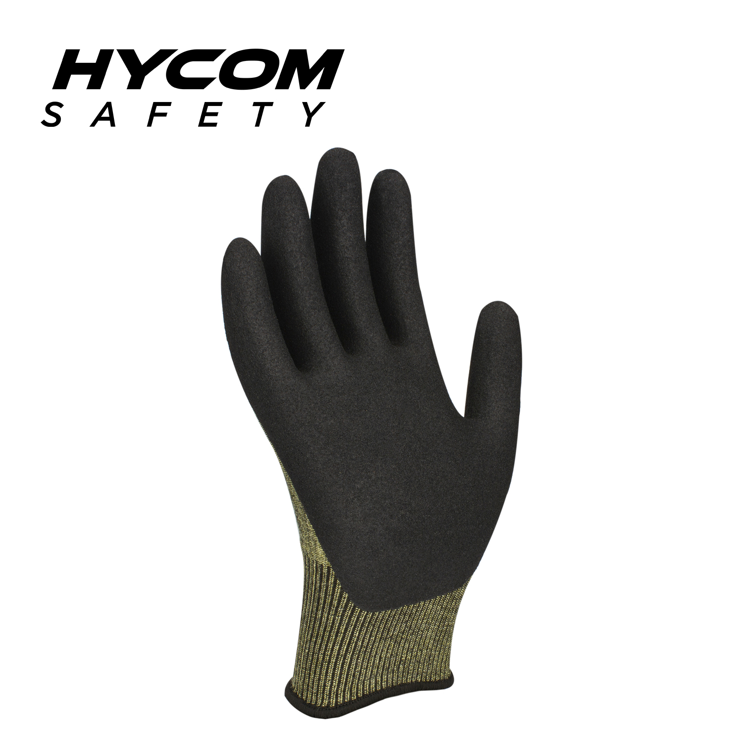 HYCOM 15G ANSI 4 Guantes de aramida resistentes a cortes recubiertos con espuma de nitrilo Guantes de trabajo de seguridad