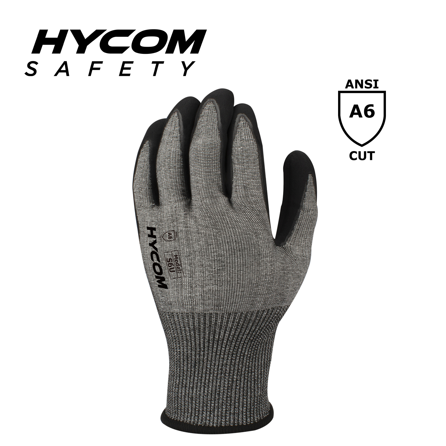 HYCOM 18G ANSI 6 Guantes resistentes a cortes con recubrimiento de espuma de nitrilo en la palma Guantes PPE