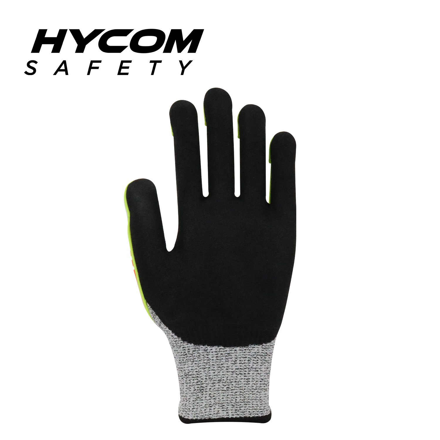 HYCOM Guantes resistentes a cortes ANSI 3 resistentes a cortes con revestimiento de arena Guantes de trabajo HPPE de nitrilo